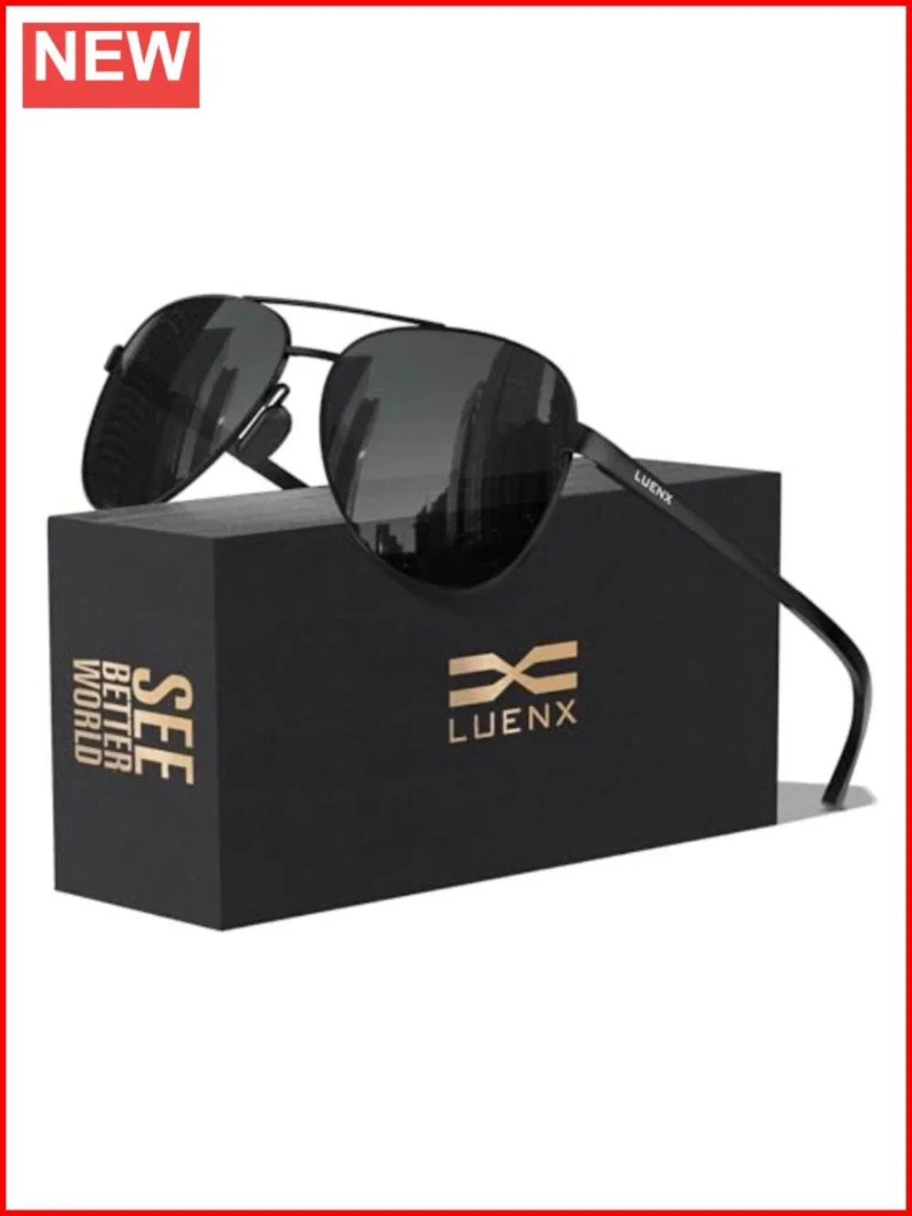 Polarized Aviator Sunglasses UV400 Protection Driving Shades Metal Frame